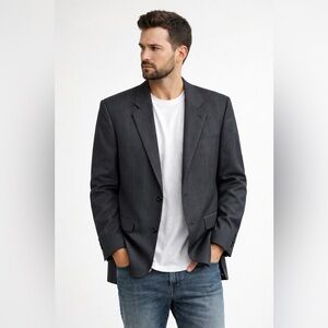 Custom Tailored Blazer Ralph Lauren Fabric Pure New Wool Made in Canada 38R